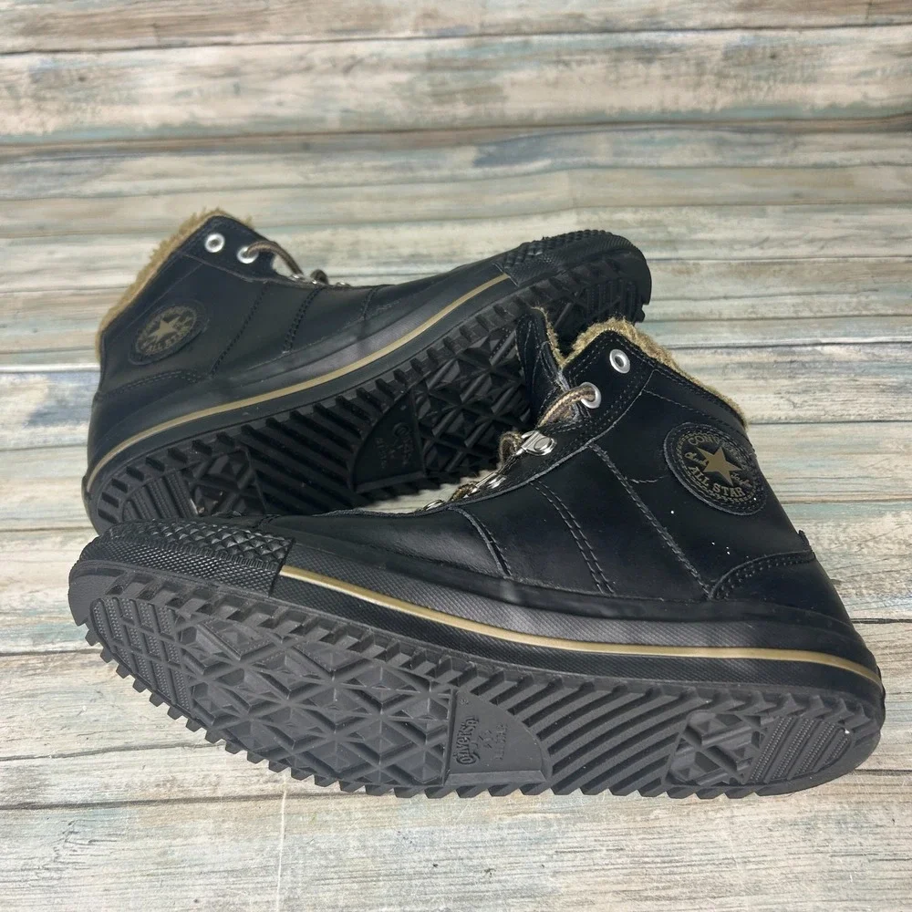 Converse Winter Boot Size 6 Junior‎ Black Sherpa Lined Chuck Taylor High Top